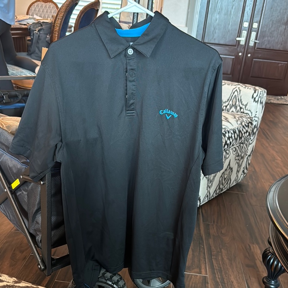 Callaway Black Polo with Blue Logo